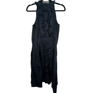 7 For All Mankind Black Sleeveless Halter Dress Size M
